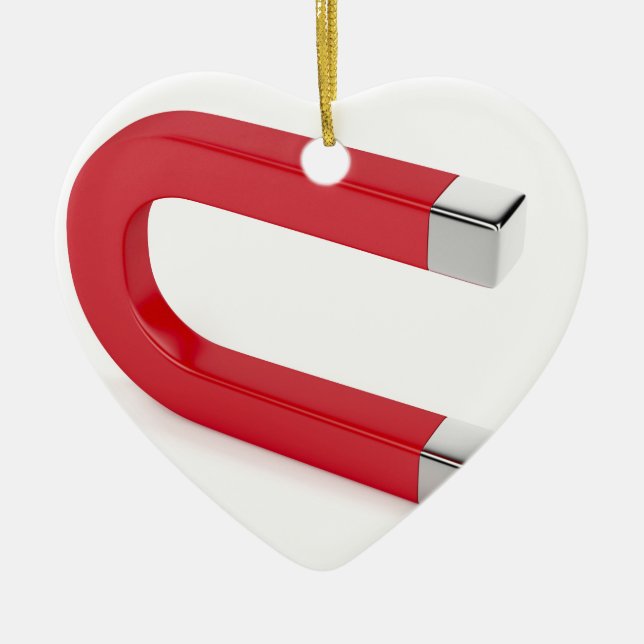 Horseshoe magnet ceramic ornament (Front)