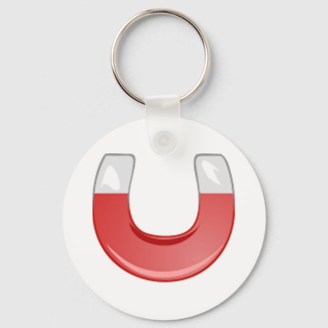 Horseshoe Magnet Keychain (Front)