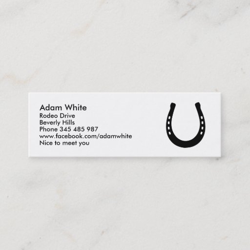 Customizable Horseshoe Business Card Templates