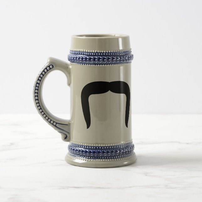 Horseshoe Mustache Beer Stein (Left)