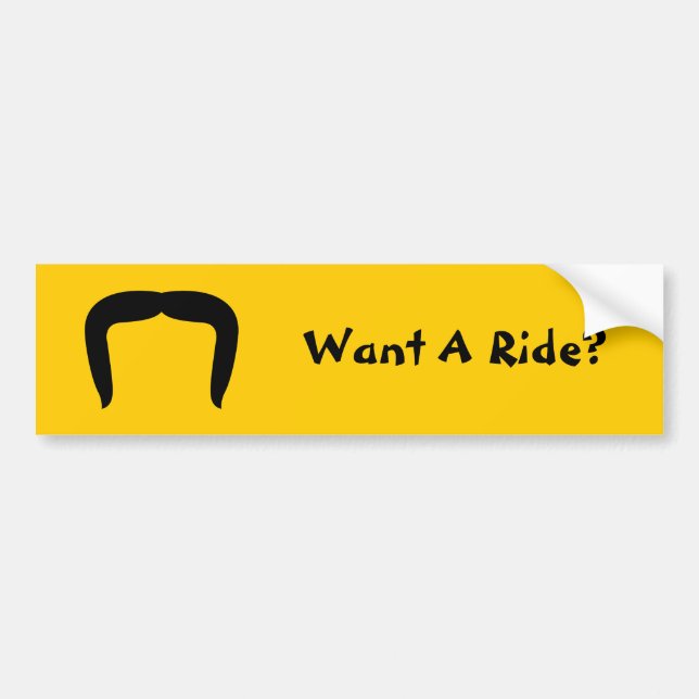 Horseshoe Mustache Bumper Sticker (Front)