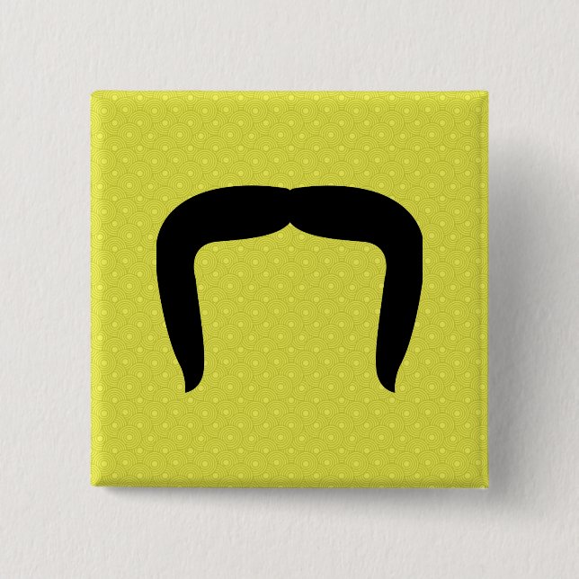Horseshoe Mustache Pinback Button (Front)