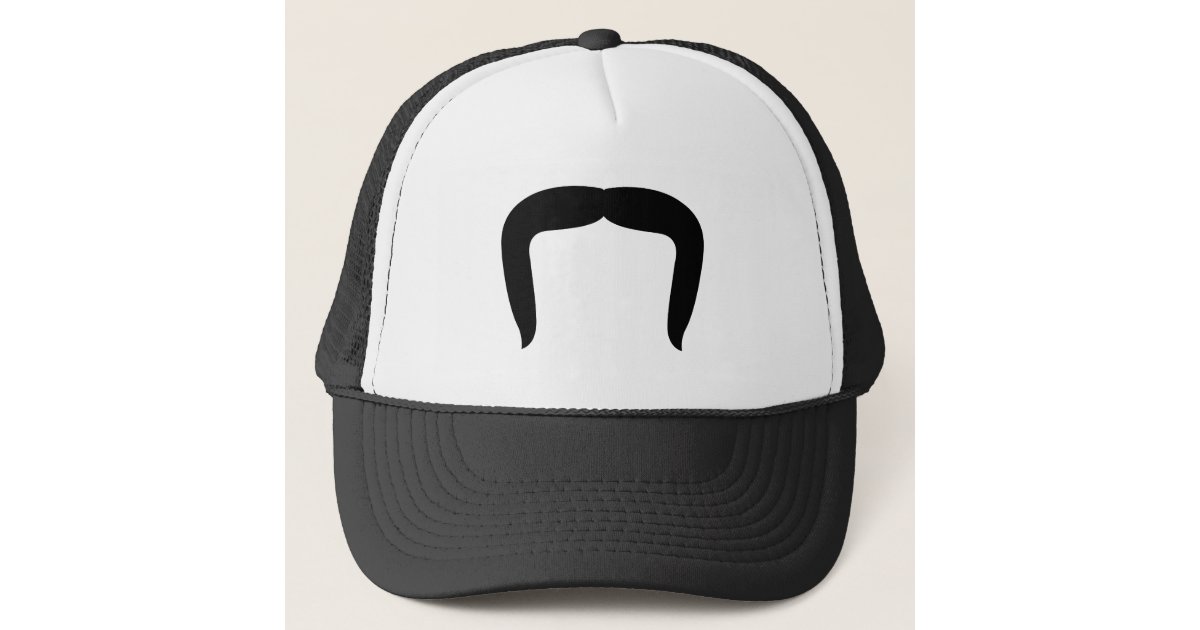 Horseshoe Mustache Trucker Hat | Zazzle