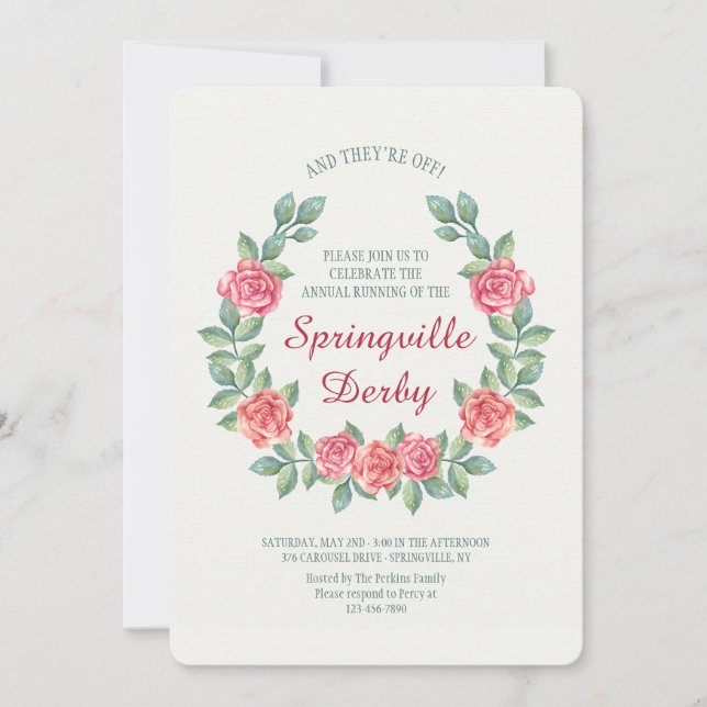 Horseshoe of Roses Invitation (Front)