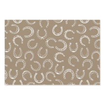 Horseshoe, Paisley, Wood Wrapping Paper Sheets