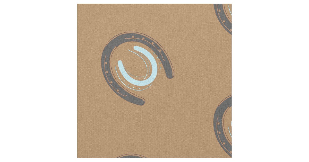 Horseshoe Pattern Print Fabric Zazzle