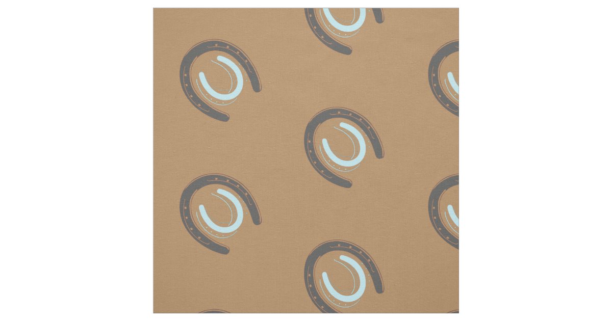 Horseshoe Pattern Print Fabric Zazzle