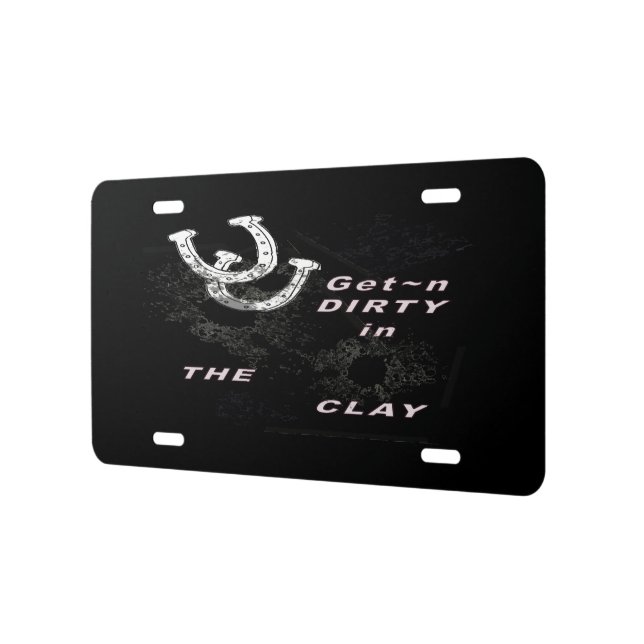 HorseShoe Pitching License Plate-Gettin Dirty License Plate (Left)