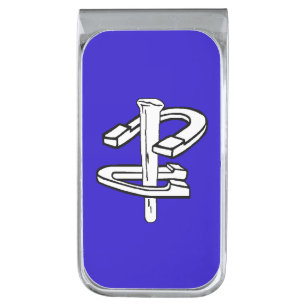 HorseShoe Pitching Money Clip- Silver Silver Finish Money Clip