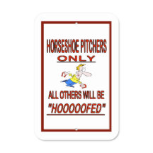 HorseShoe Pitching OutDoor Metal Sign