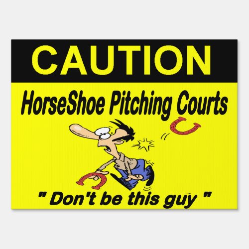 HorseShoe Pitching Yard Sign