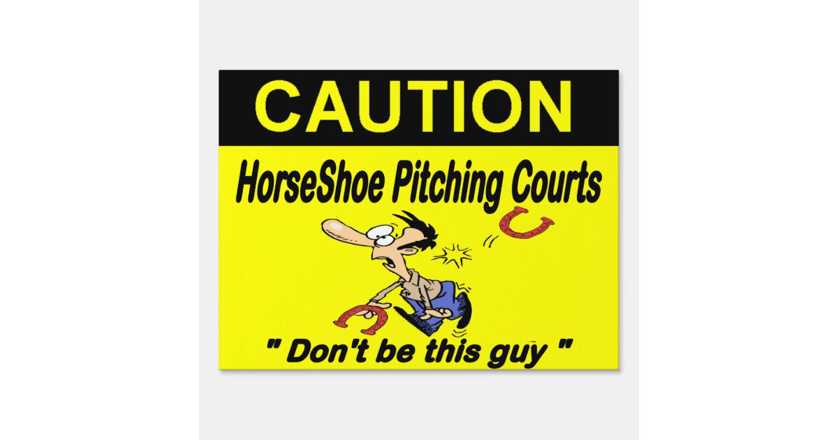 HorseShoe Pitching Yard Sign Zazzle