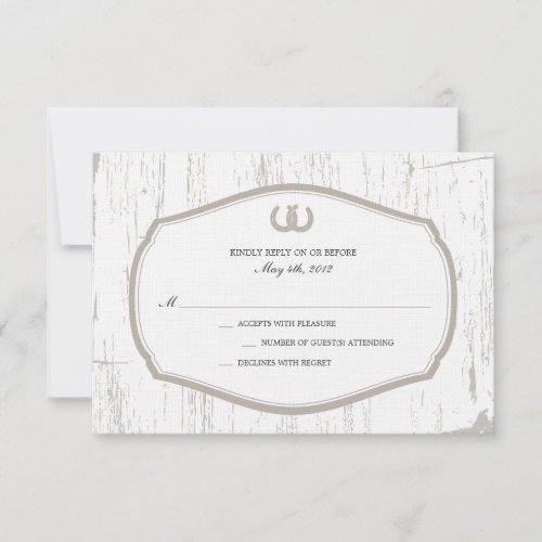 Horseshoe Rustic Barn Wedding RSVP