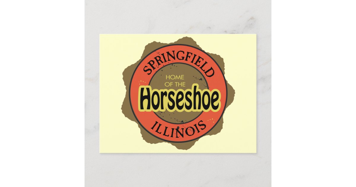 Horseshoe Sandwich Springfield Illinois Postcard Zazzle