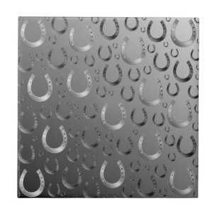 horseshoe, silver, pattern gray, luck, pattern, ceramic tile