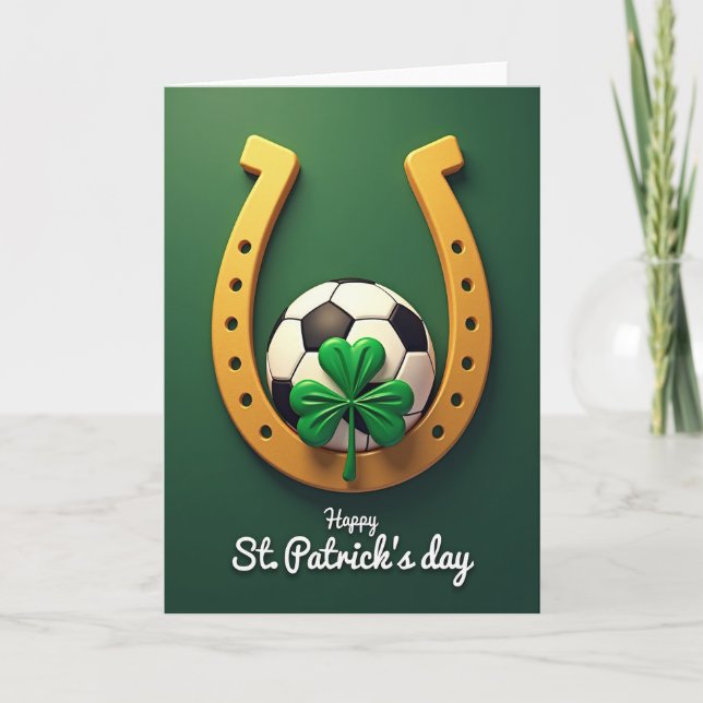 Horseshoe Soccer Clover Card (Front)