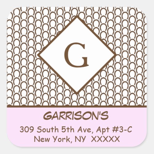 Horseshoe Square Return Address Label Seal