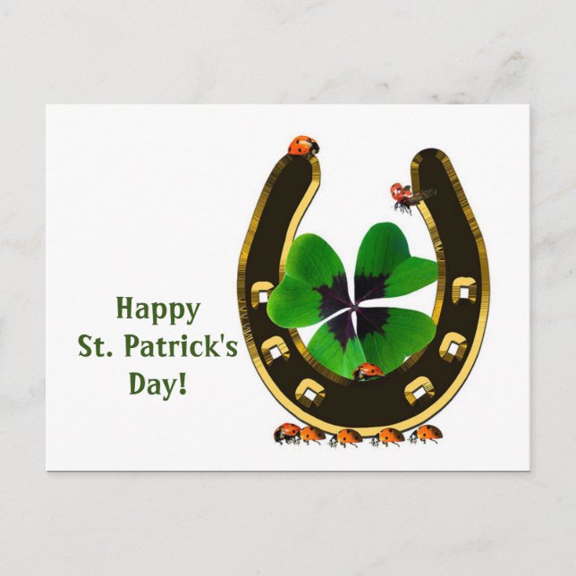 Horseshoe St. Patrick's Day Postcard (Front)