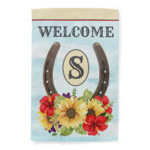 Horseshoe Sunflower Summer Spring Welcome 