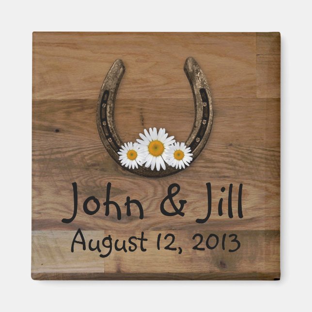 Horseshoe Wedding Favor Magnet (Front)