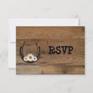Horseshoe Wedding Reception RSVP Invitation