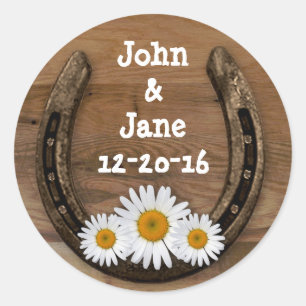 Horseshoe Wedding Sticker