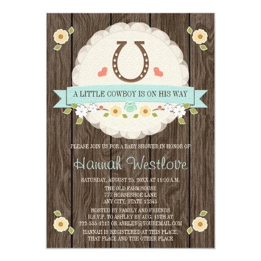 Western Baby Boy Shower Invitations 6