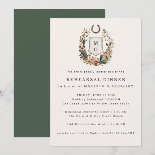 Horseshoe Western Country Wedding Rehearsal Dinner