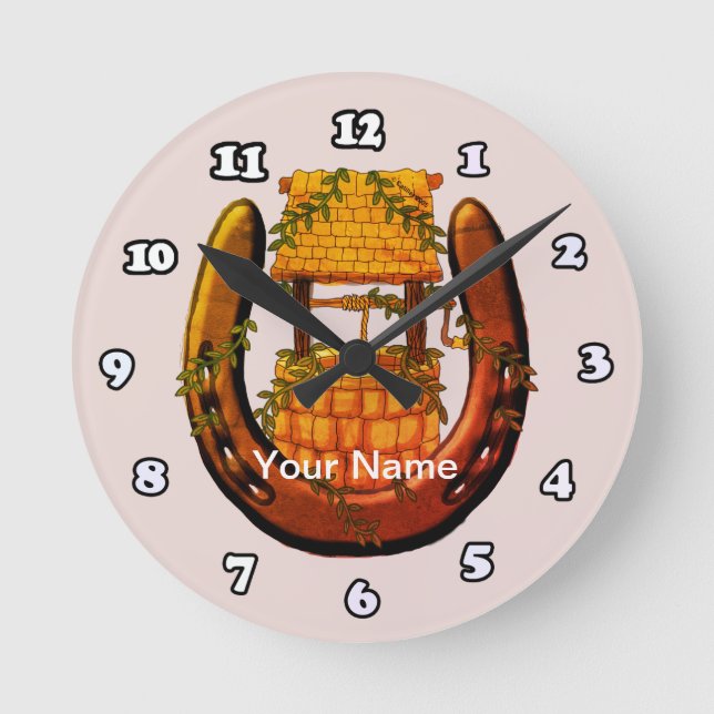 Horseshoe Wishing Well clock (Front)