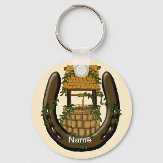 Horseshoe Wishing Well Keychain