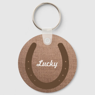 Horseshoe with custom name or initials keychain