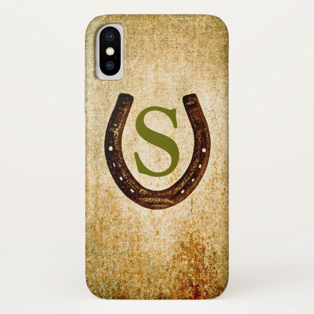 Horseshoe with Monogram to Personalize Case-Mate iPhone Case (Back)
