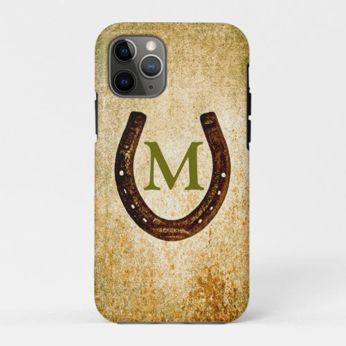 Horseshoe with Monogram to Personalize iPhone 11 Pro Case