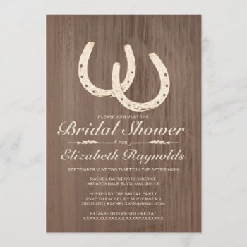 Horseshoes Bridal Shower Invitations by topinvitations at Zazzle