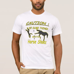 HorseShoes Caution Bella Canvas Tee