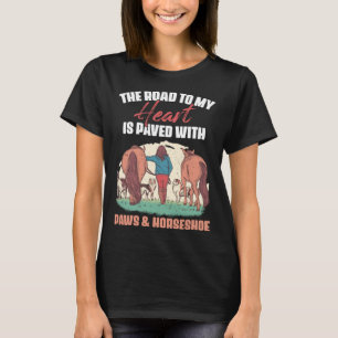 Horseshoes Pawprint Country Life for Horse Dog T-Shirt