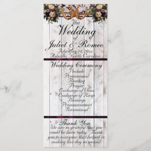Horseshoes, Ribbon & Lace - Purple Wedding Program