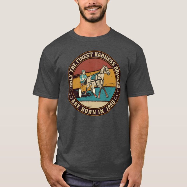 HorsesrottingDrivers born in 1980 Birthday boy T-Shirt (Front)