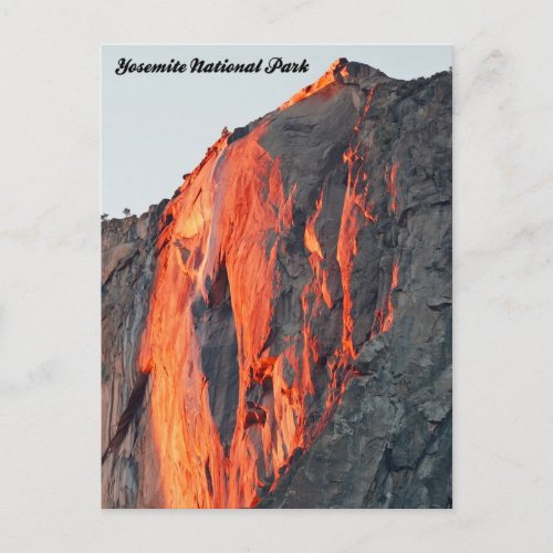 Horsetail Fall Fire Fall Yosemite Postcard