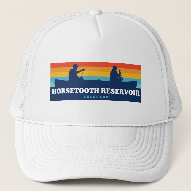 Horsetooth Reservoir Colorado Canoe Trucker Hat (Front)