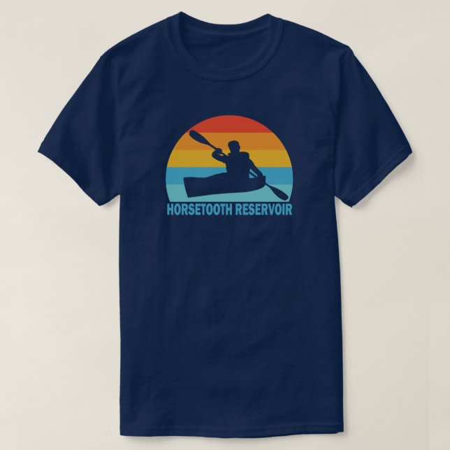 Horsetooth Reservoir Colorado Kayak T-Shirt (Design Front)