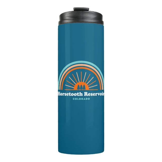 Horsetooth Reservoir Colorado Rainbow Thermal Tumbler (Front)