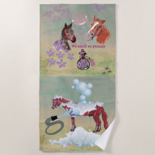 horsey bath day for horse journal, or calendar, or beach towel