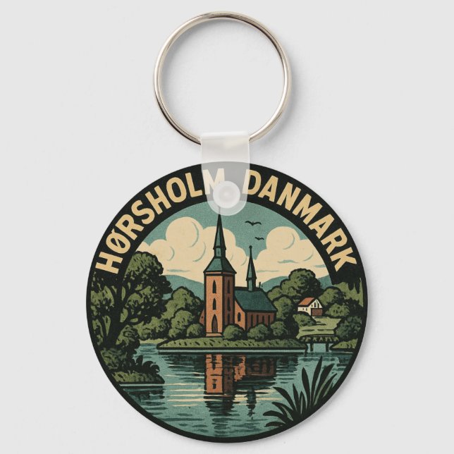 Hørsholm Denmark Church Keychain (Front)