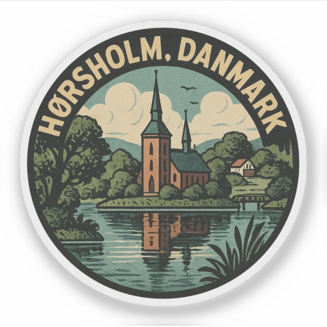 Hørsholm Denmark Church Sticker (Front)