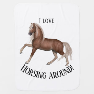 Horsing Around Baby Blanket