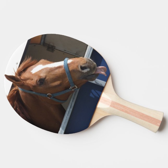 Horsing around - cheeky chestnut horse. Ping-Pong paddle (Side)