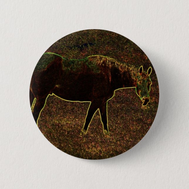 Horsing Around Pinback Button (Front)