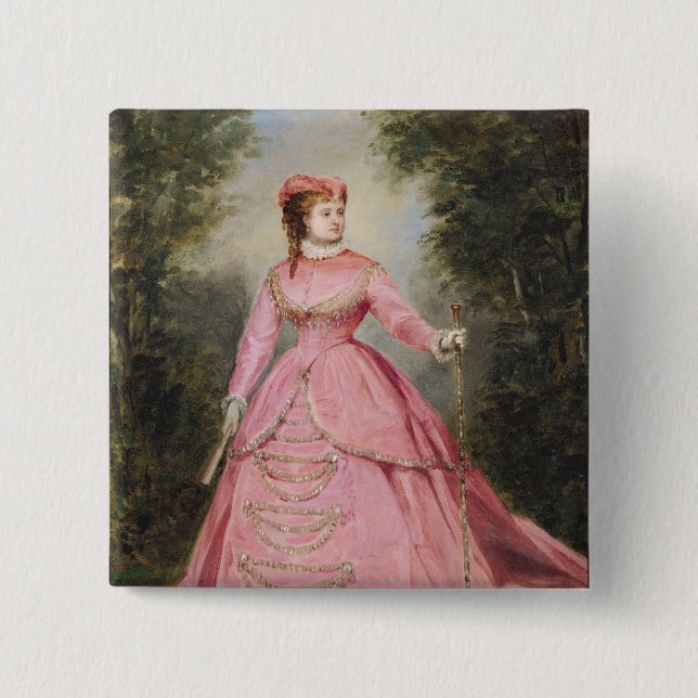 Hortense Schneider  1868 Pinback Button (Front)