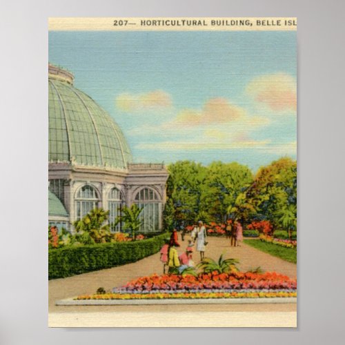 Horticultural Building Belle Isle Park Michigan Poster